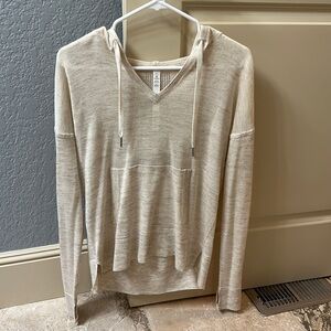Lululemon thin hoodie, tan/oatmeal color, size 6